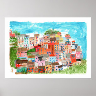 Manarola, Cinque Terre, Italie Poster