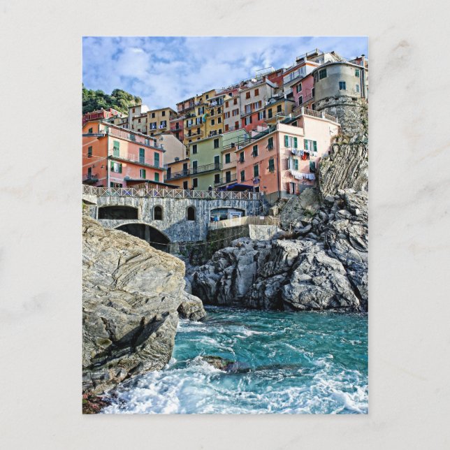 Manarola coloré, Carte postale Italia (Devant)