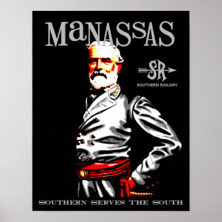 Manassas Virginia Retro travel Poster