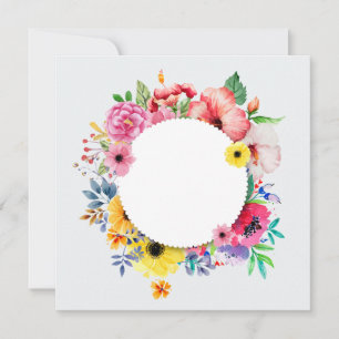 Manche cadre with colorful flowers