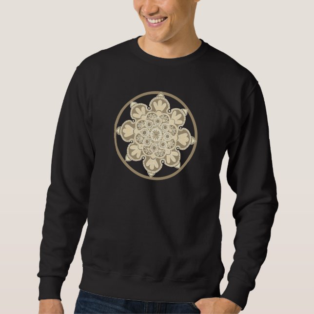 Manche longue Homme Sweat shirt Noir avec médaillo (Devant)