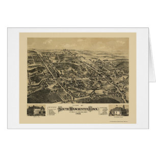 Manchester du sud, carte panoramique de CT - 1880