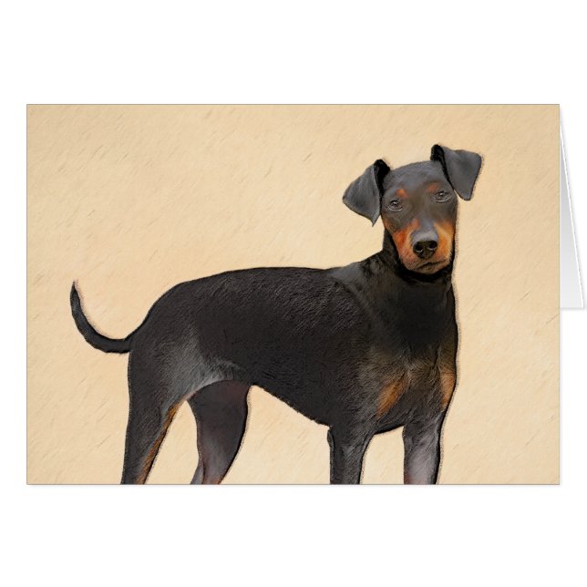 Manchester Terrier Peinture Art animal original (Devant horizontal)