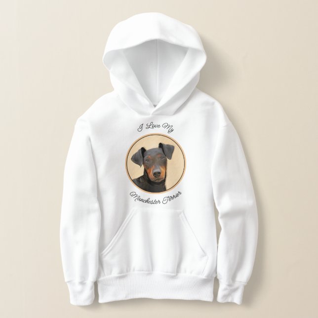 Manchester Terrier Peinture Art animal original (Poser)