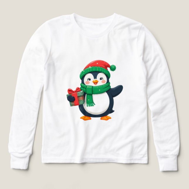 Manchot adorable habillé pour Noël (Motif recto)