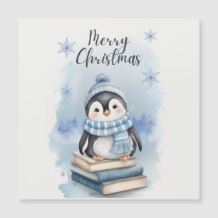 Manchot de Noël à l'aquarelle