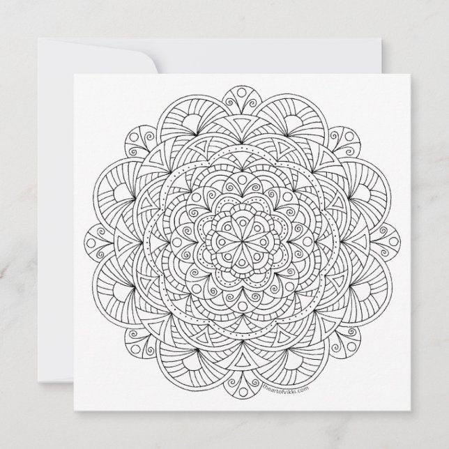 Mandala 010617 Friends Flat Card Adulte Coloration (Devant)