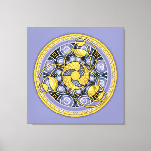 Mandala 5, toile enveloppée de cercle de culture