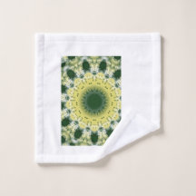 Mandala Abstrait Vert | Serviette inspirée de la n