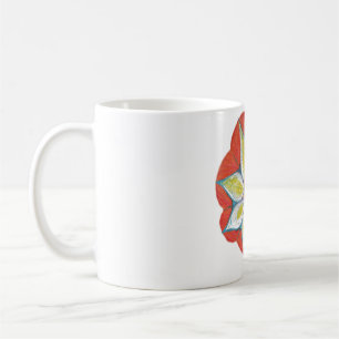 Mandala Aquarelle Orange Jaune Mug Blanc Classique