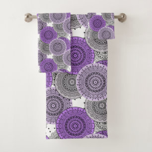 mandala arabe motif rose violet à l'orientale