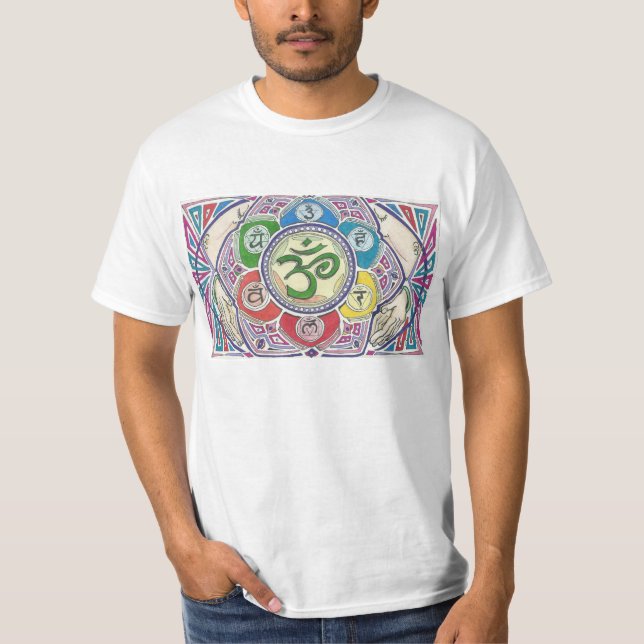 Mandala avec le T-shirt de quatre mains (Devant)