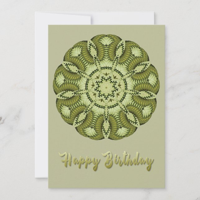 Mandala Birthday Flat Card (Devant)