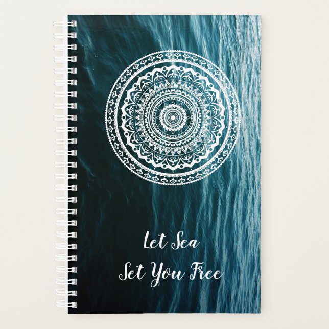 Mandala Blanc Laissez la mer vous libérer (Devant)