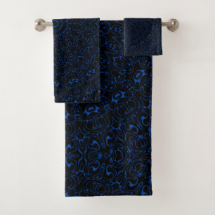 Mandala Bleu de Cobalt à la Symétrie Intriquée