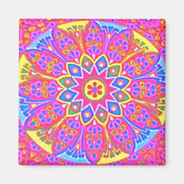 Mandala Carré Magnet (Devant)