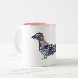 Mandala Chien Mug à deux tons