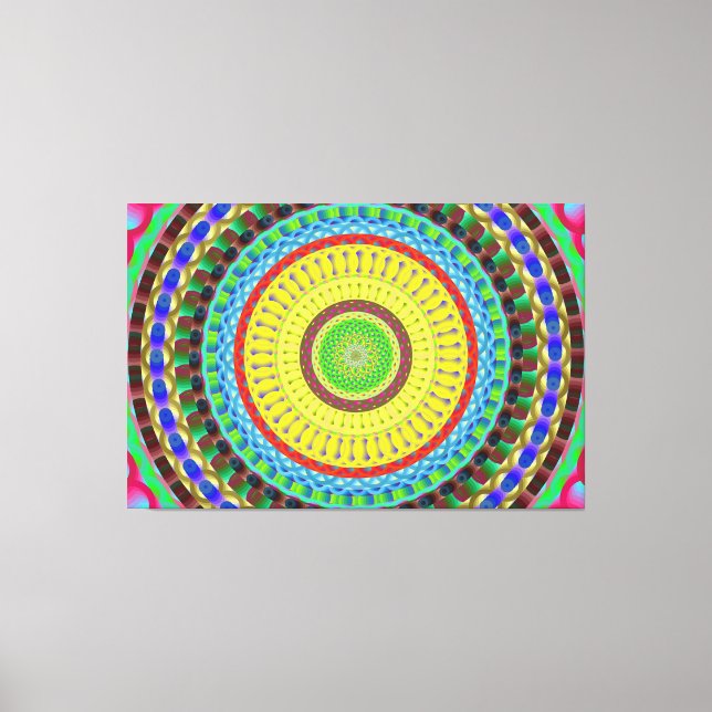 Mandala Circle Art A4 toile étirée (Recto)