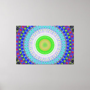 Mandala Circle en toile étirée de l'esprit rose