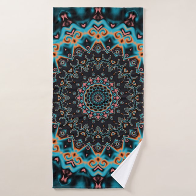 Mandala coloré (Serviette de bain)