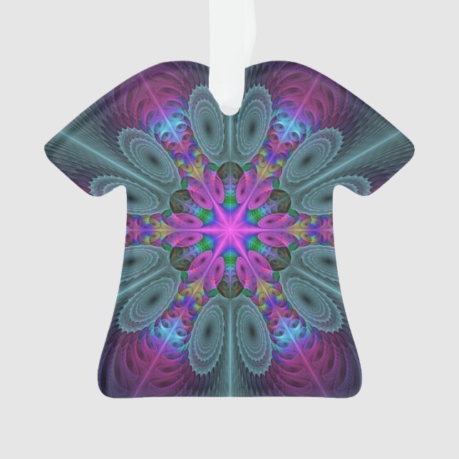 Mandala coloré frappant art fractal kaléidoscope (devant)
