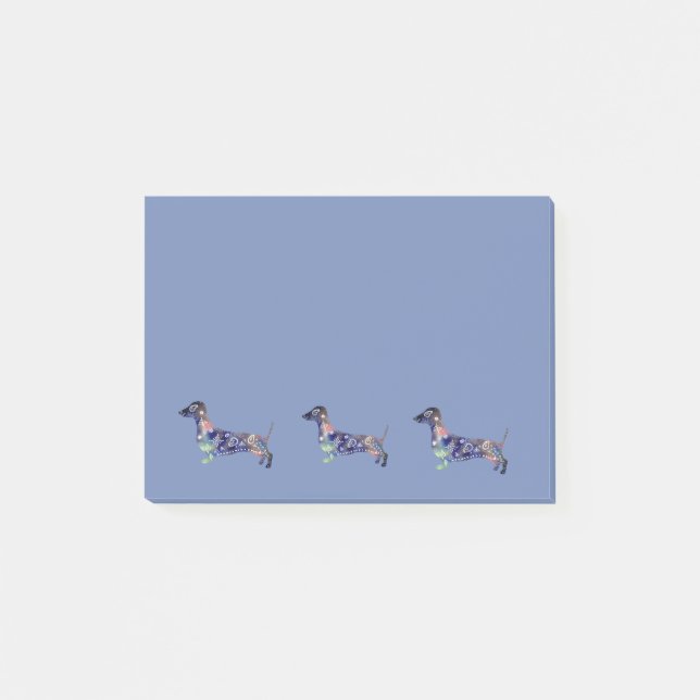 Mandala Dachshund dessin Post-it Notes (Devant)