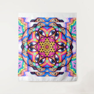 Mandala de l'œil | Tapisserie murale psychédélique