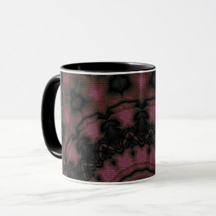 Mandala de tasse motif rond kaléidoscope rétro hip