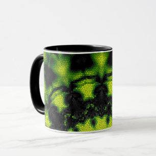 Mandala de tasse motif rond kaléidoscope rétro hip