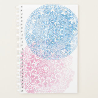 Mandala demi-taille manquante Planificateur bleu/r