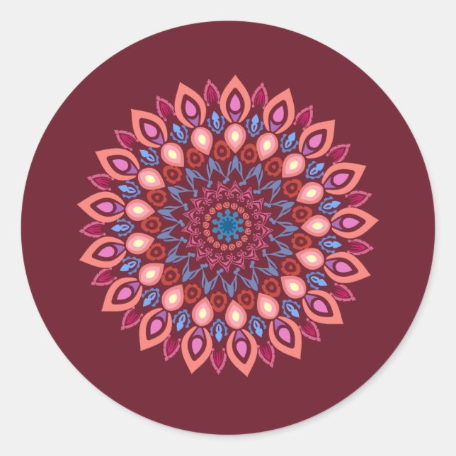 mandala design sticker  (Devant)