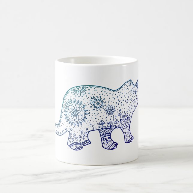 Mandala Dinosaur Art Mug (Centre)