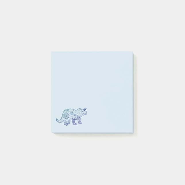 Mandala Dinosaur Art Post-it® Notes (Devant)