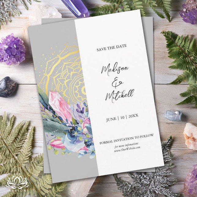 Mandala doré Invitation de mariage à la main Crist (Créateur téléchargé)