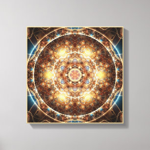 Mandala du coeur de la toile enveloppée du
