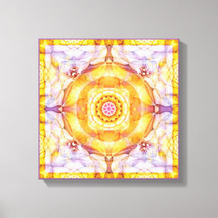 Mandala du coeur de la toile enveloppée du
