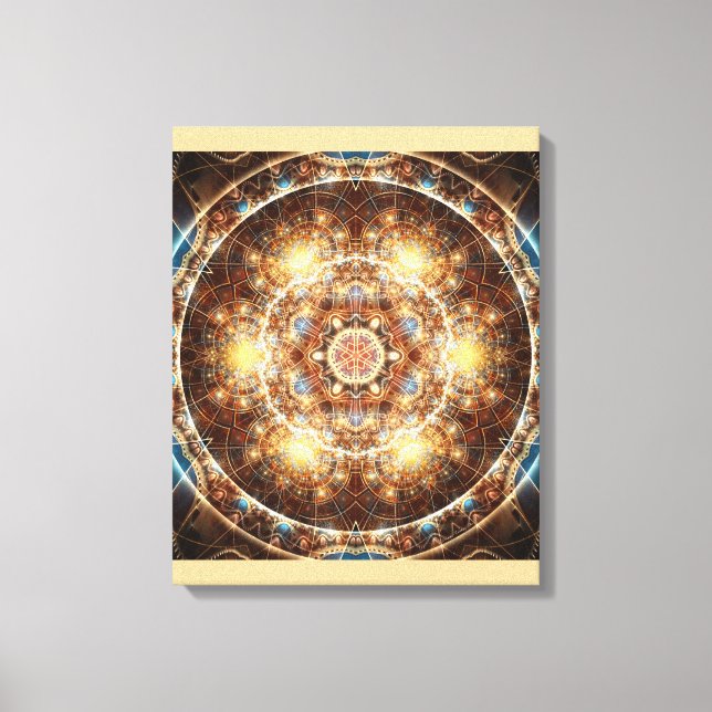 Mandala du coeur du changement 17 toile enveloppée (Recto)