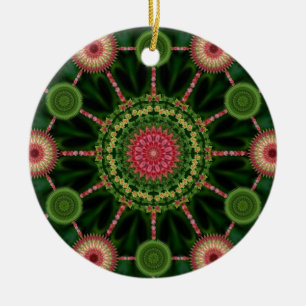 Mandala d'usine de glace et ornement de Noël de
