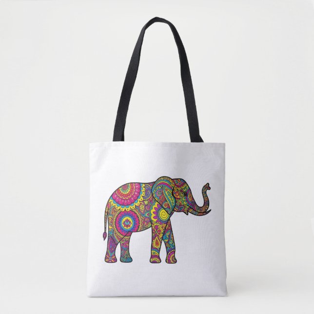 Mandala Elephant Tote Bag  (Devant)