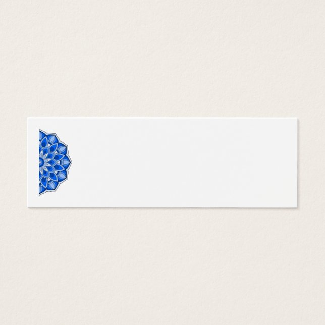 Mandala en bleu Carte de profil (Devant)
