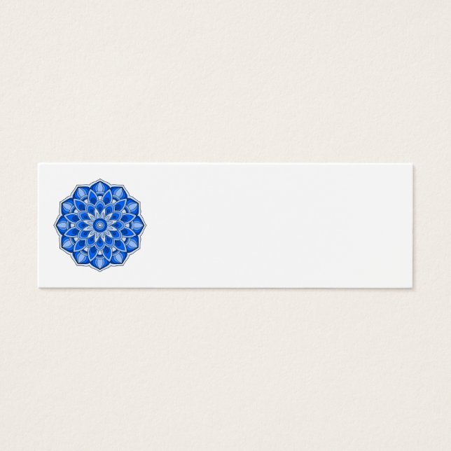 Mandala en bleu Carte de profil (Devant)