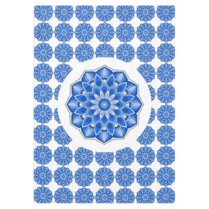 Mandala en bleu Nappe
