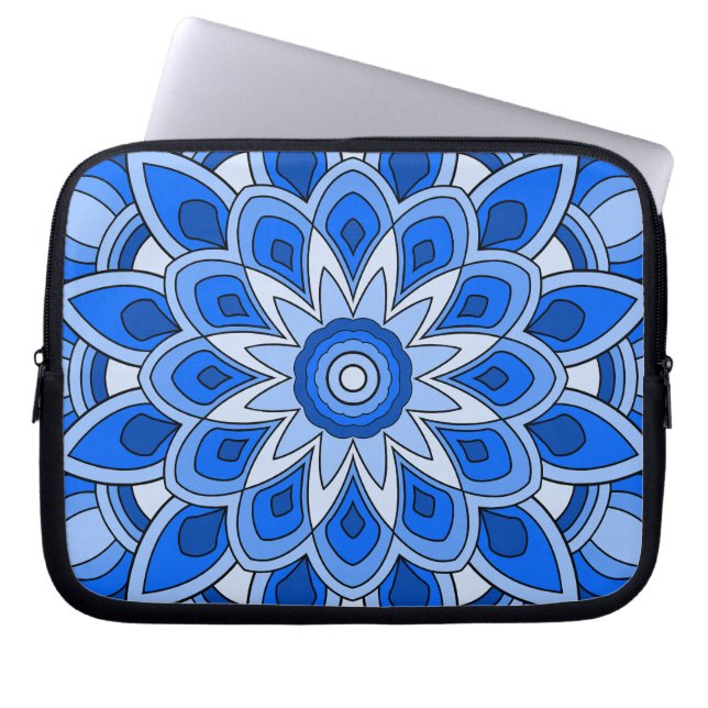 Mandala en sac électronique bleu (Devant)