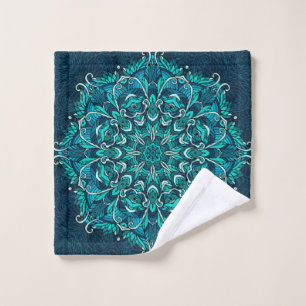 Mandala ethnique bleue. Copie de montage