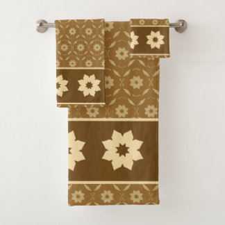 Mandala étoilé floral sarcelle en motif continu