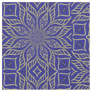 Mandala Fleur Dorée - Tissu
