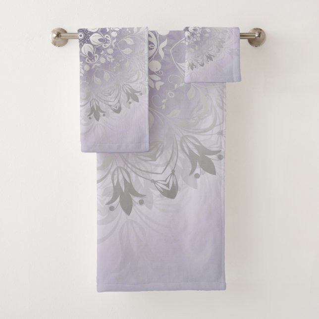Mandala Floral Argent Mauve (En situation)