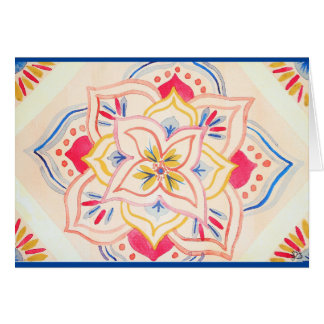 Mandala floral d'aquarelle abstraite
