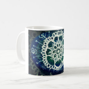 Mandala Floral Mug Blue