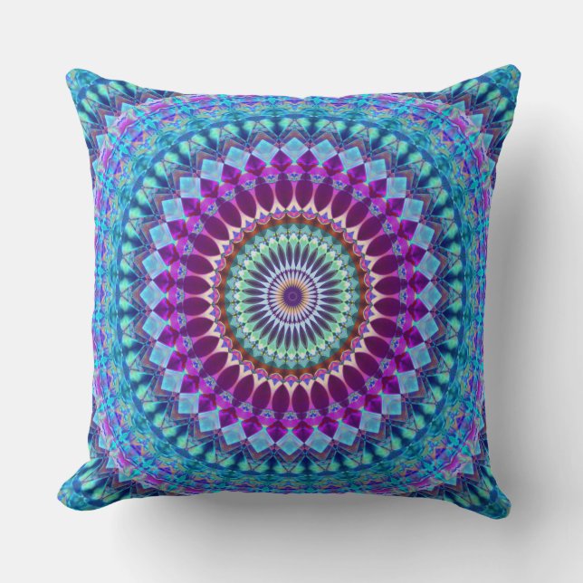 Mandala géométrique G382 de coussin (Recto)